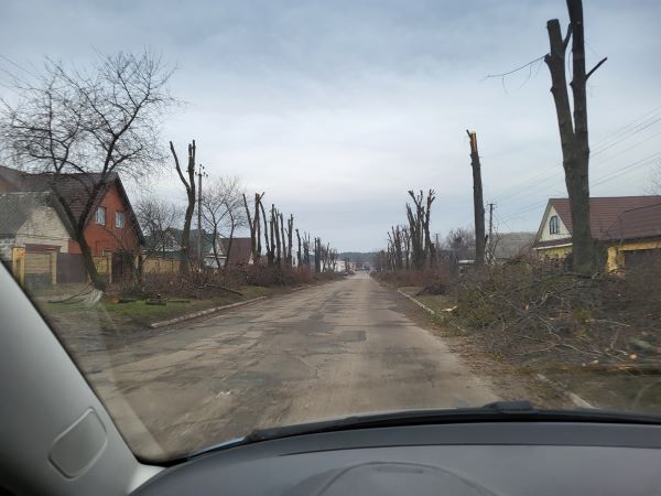 Зараз центральну вулицю Руської Поляни приводять до ладу...