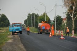 Ремонт дороги до "Межигір'я". Фото "УП"